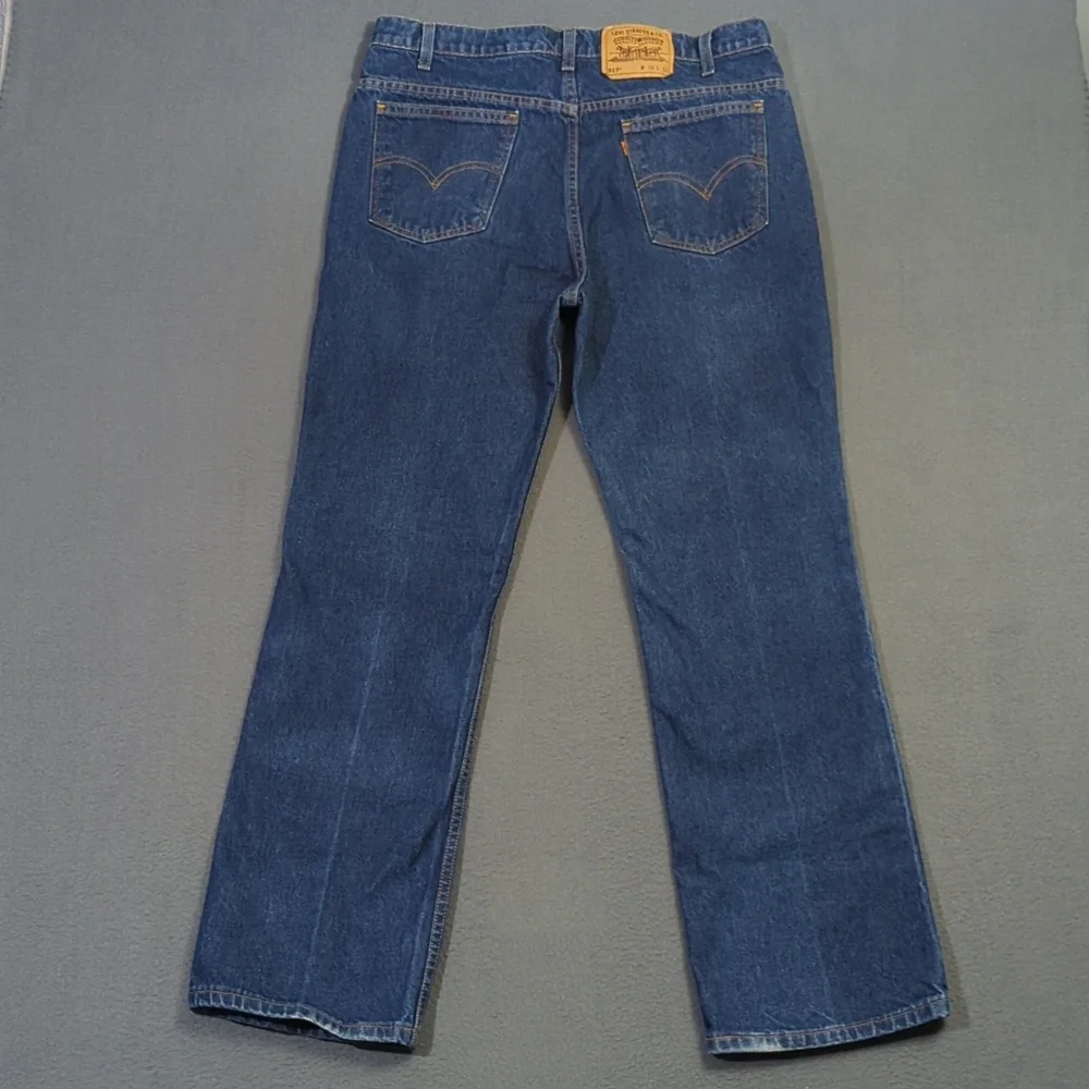 Levi's VTG Jeans Men's 38x32 Fits 35x32 Blue 517 Orange Tab Boot Made In USA 90s